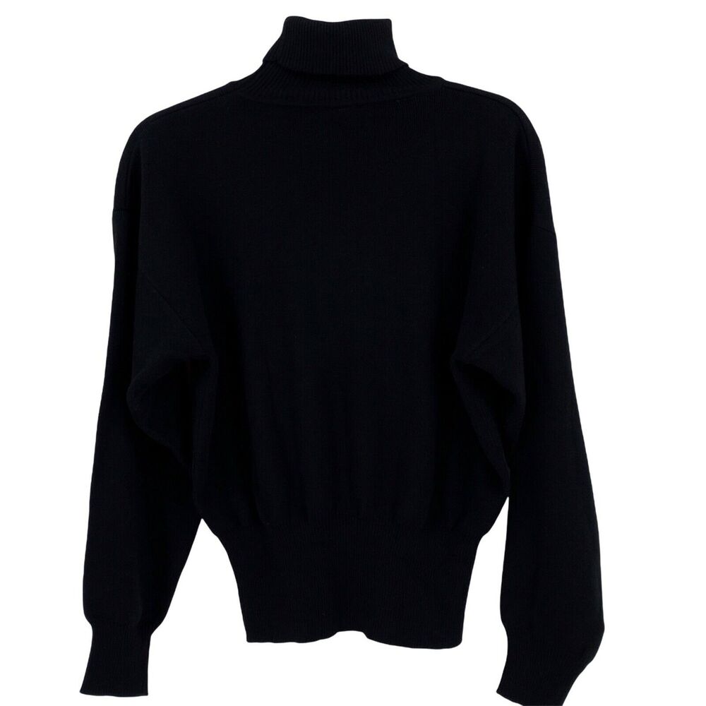 Meister Floral Folk Art Embroidered Wool Ski Turtleneck Sweater Womens Large - Picture 4 of 6